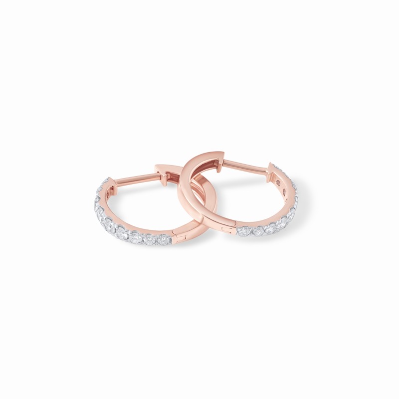  Graduated Diamond Hoops 