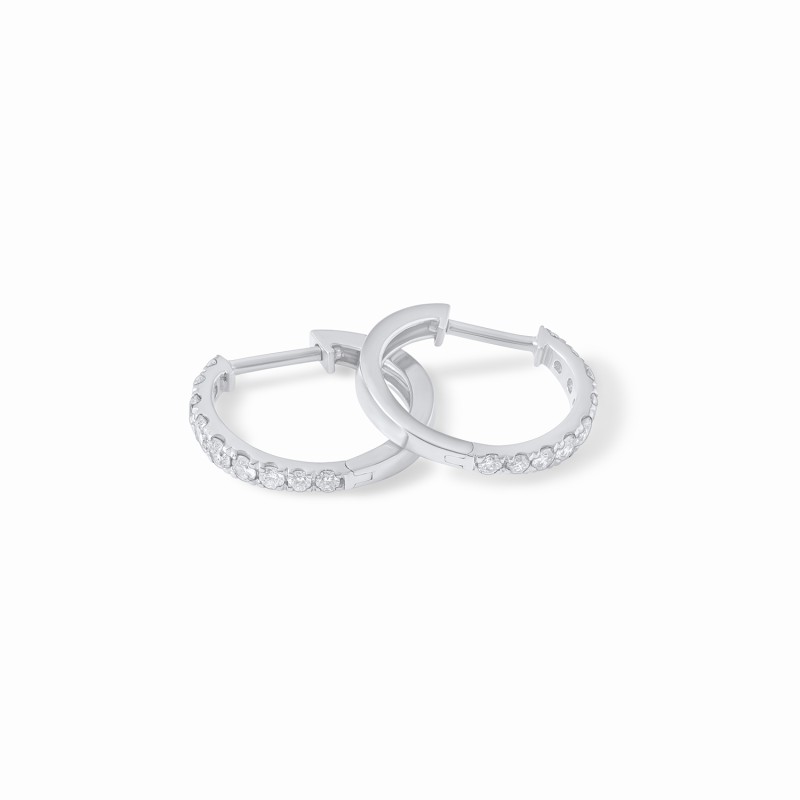  Graduated Diamond Hoops 