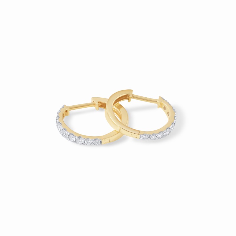  Graduated Diamond Hoops 