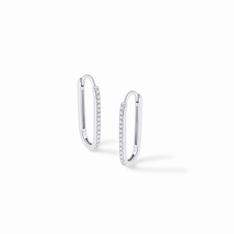  Elongated Hoop Earrings 