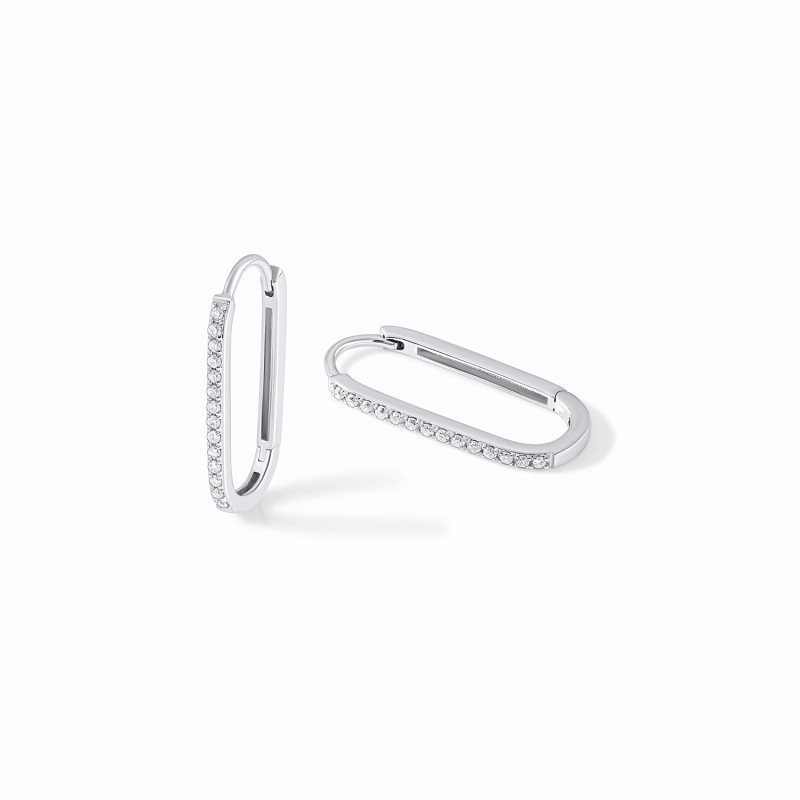 Elongated Hoop Earrings 