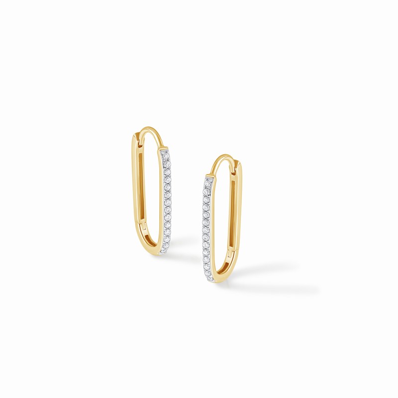  Elongated Hoop Earrings 
