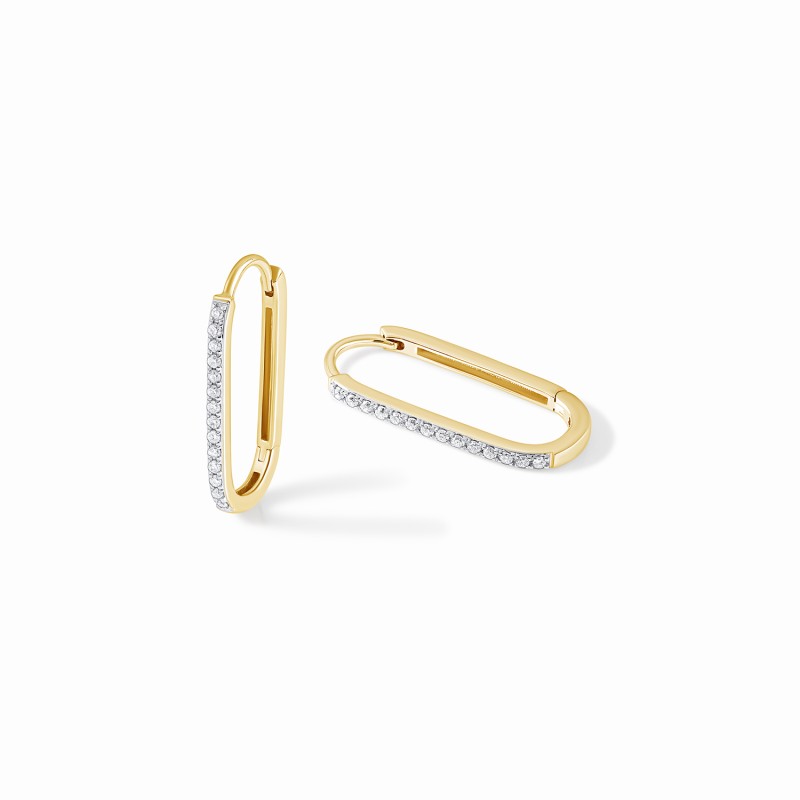 Elongated Hoop Earrings 