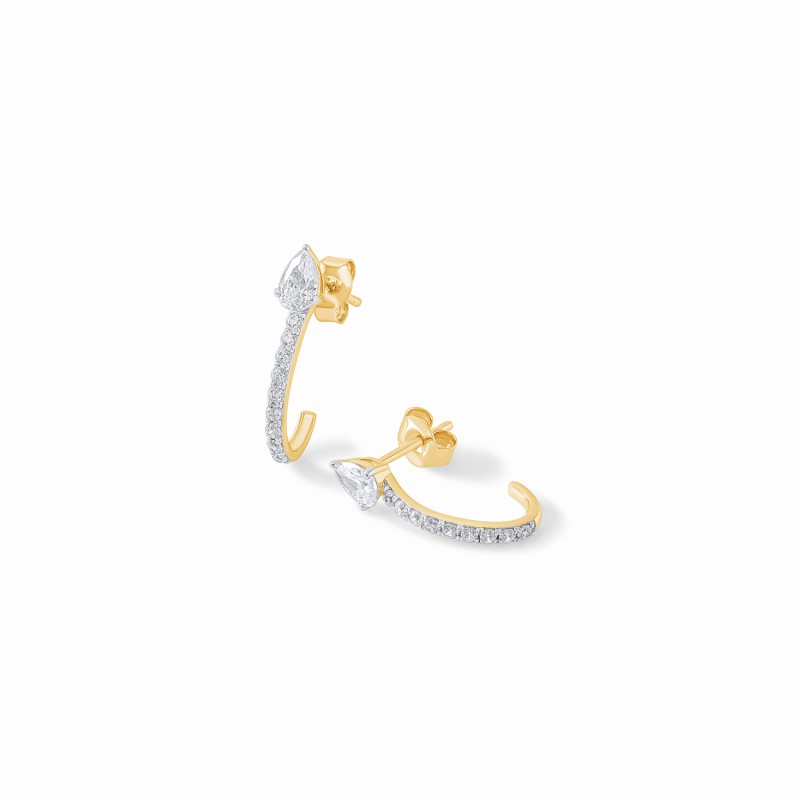 Pear Clip Earrings