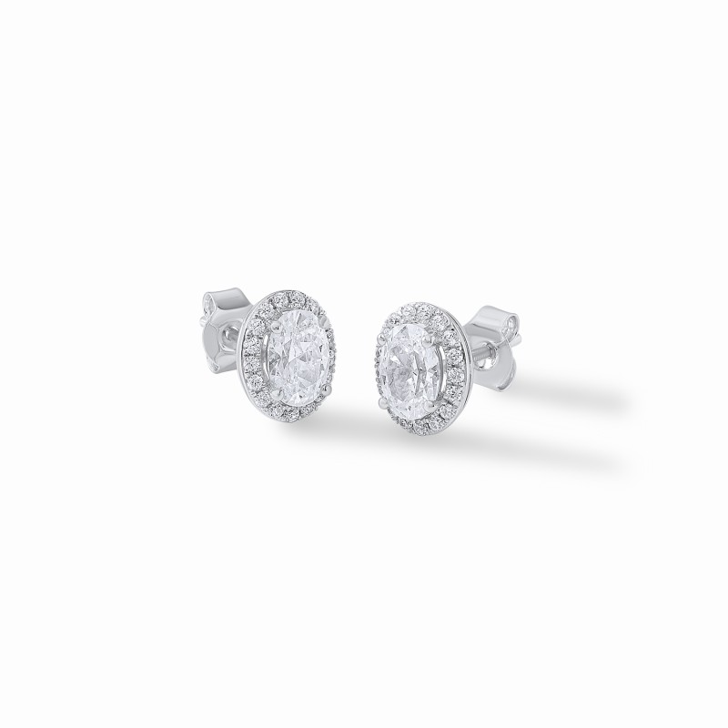 Halo Oval Studs