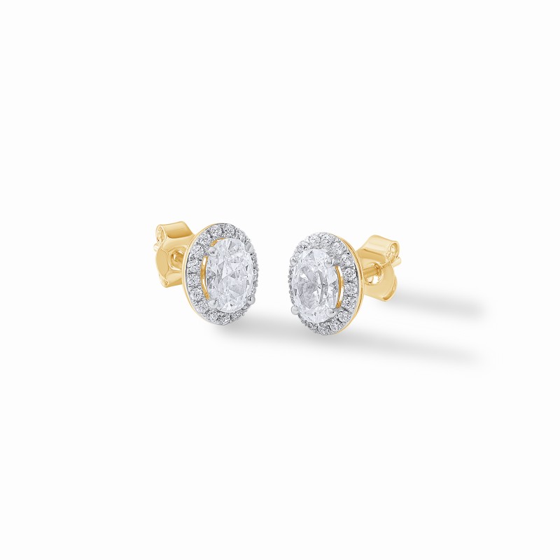 Halo Oval Studs