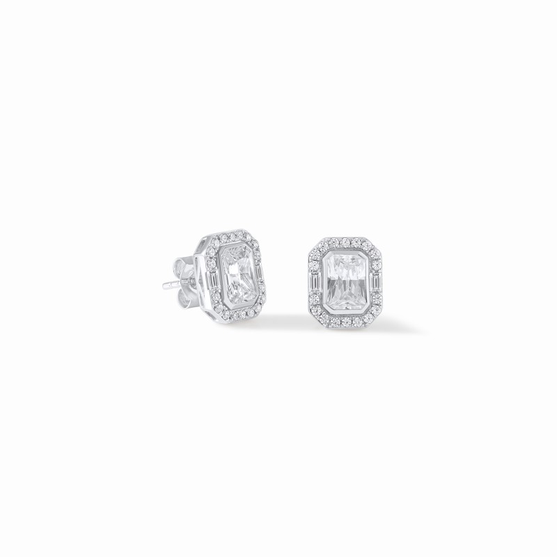 Halo Emerald Charmer Studs