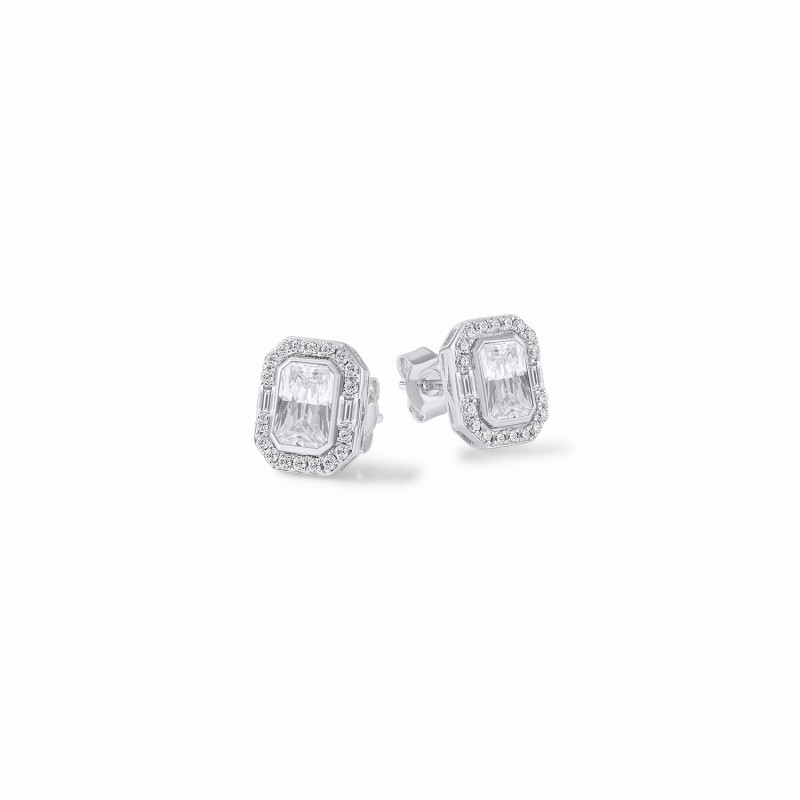Halo Emerald Charmer Studs