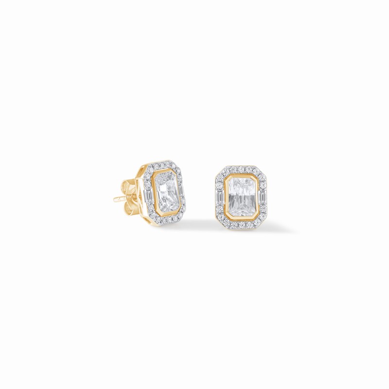 Halo Emerald Charmer Studs