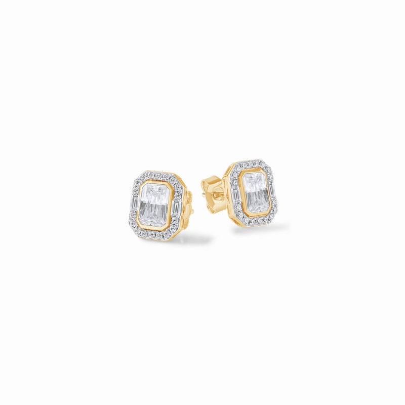 Halo Emerald Charmer Studs