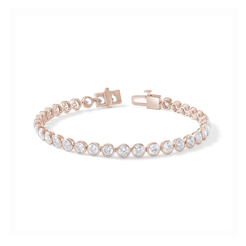 Large Round Bezel Tennis Bracelet
