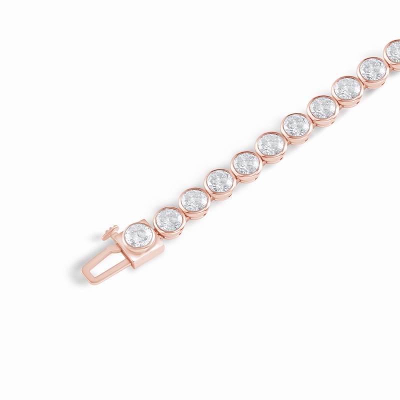 Large Round Bezel Tennis Bracelet