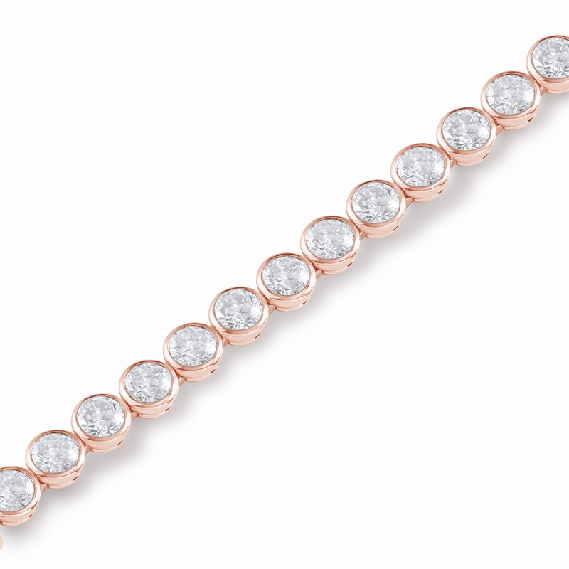 Large Round Bezel Tennis Bracelet