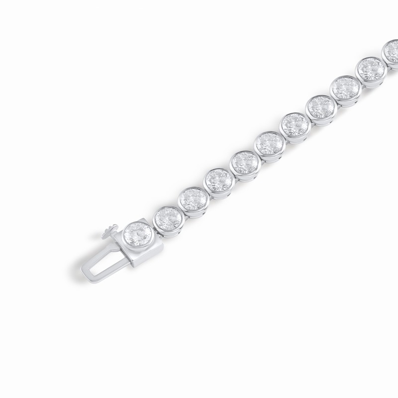 Large Round Bezel Tennis Bracelet