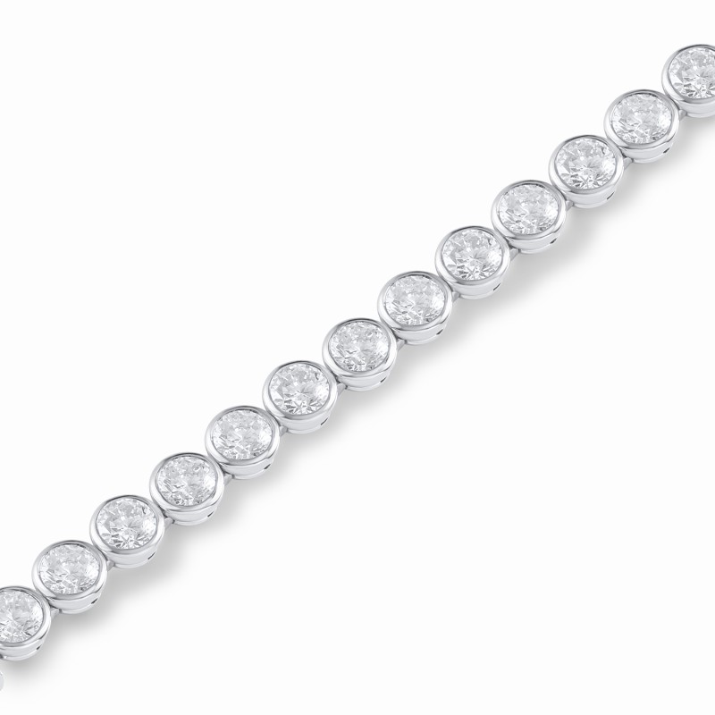 Large Round Bezel Tennis Bracelet