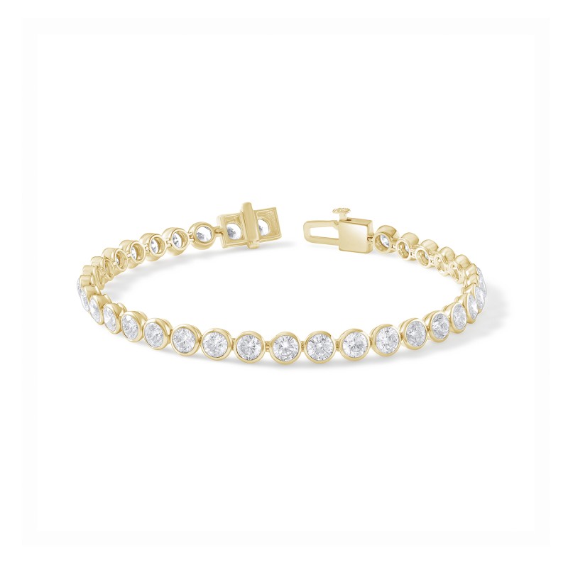 Large Round Bezel Tennis Bracelet