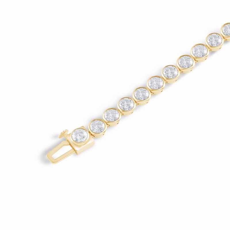 Large Round Bezel Tennis Bracelet