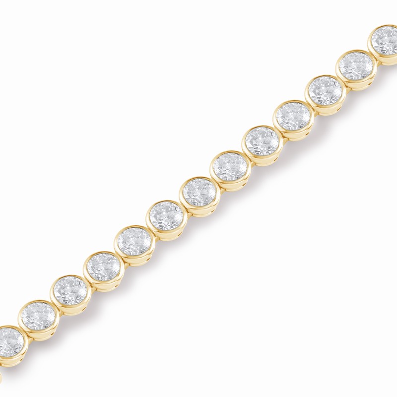Large Round Bezel Tennis Bracelet