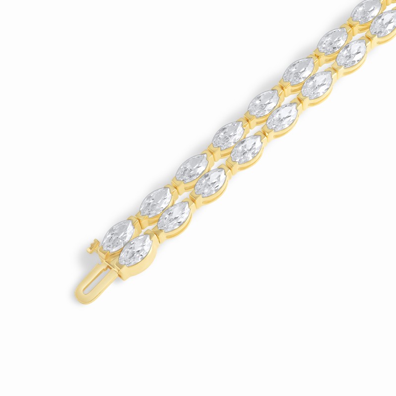 Signature 2 Row Marquise Bracelet