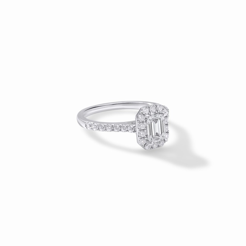 Emerald Halo Engagement Ring