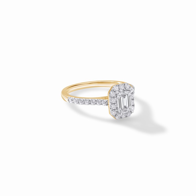 Emerald Halo Engagement Ring