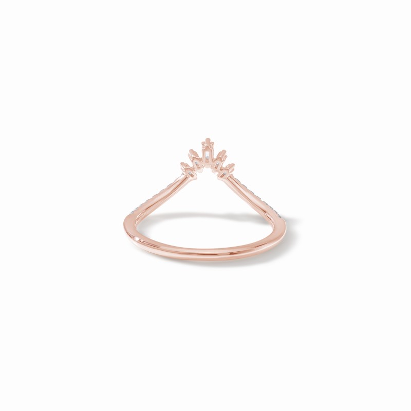 Chevron Baguette Stacker Ring