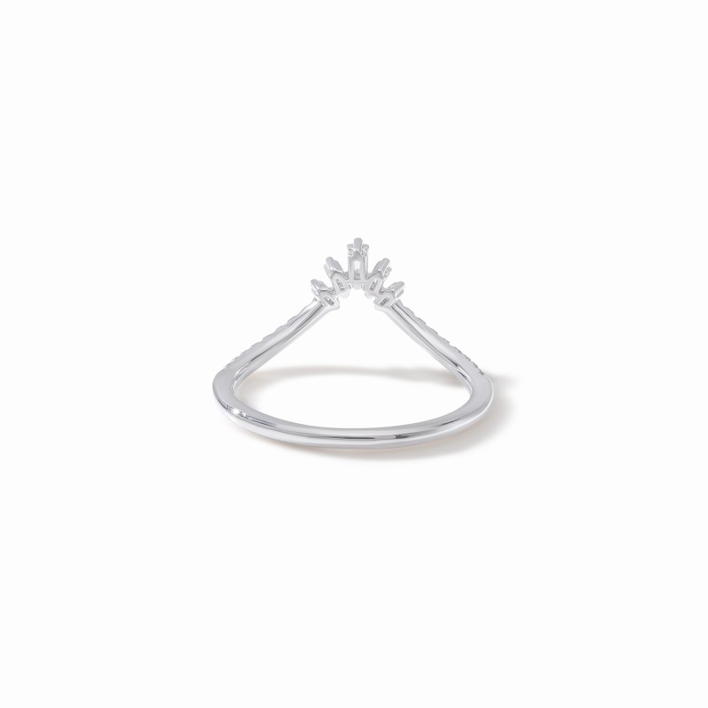 Chevron Baguette Stacker Ring