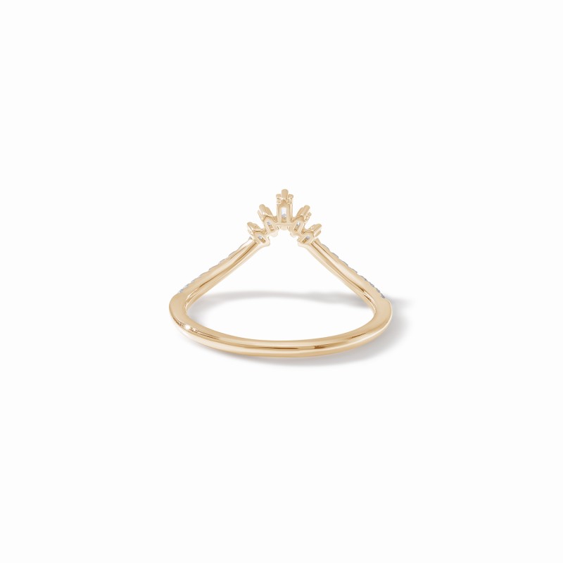Chevron Baguette Stacker Ring