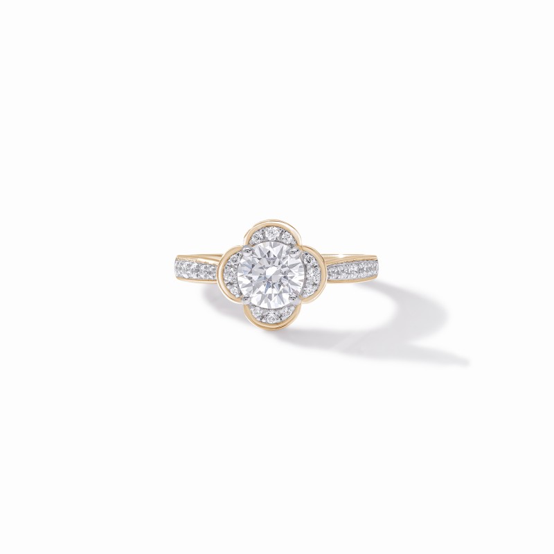  Signature Clover Engagement Ring 