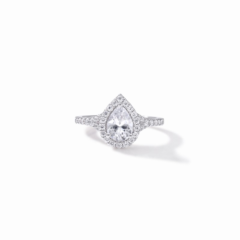 Pear Halo Engagement Ring