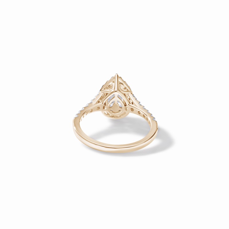 Pear Halo Engagement Ring