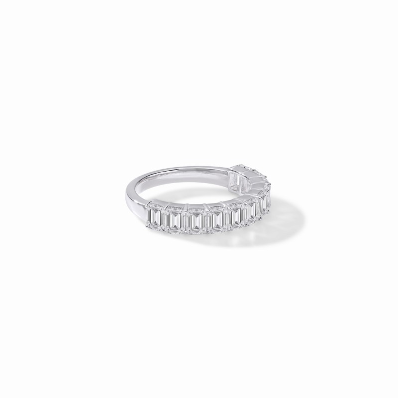  Emerald Half Eternity Ring 