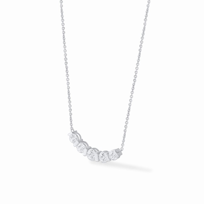 Curved Bar-Set Necklace