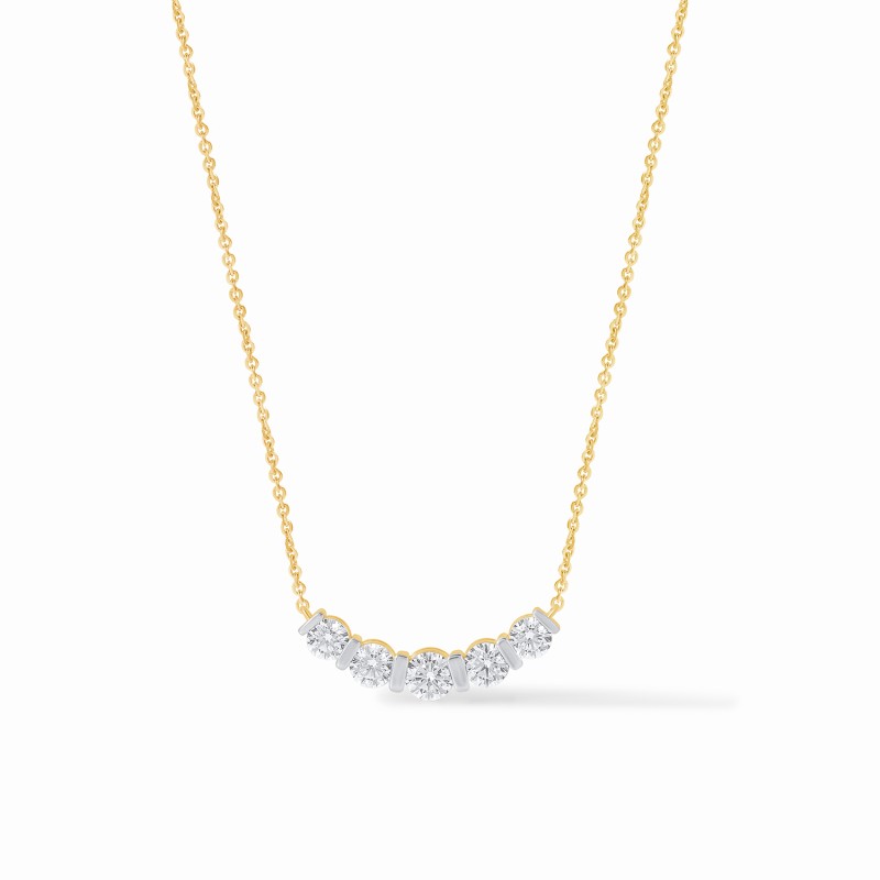 Curved Bar-Set Necklace