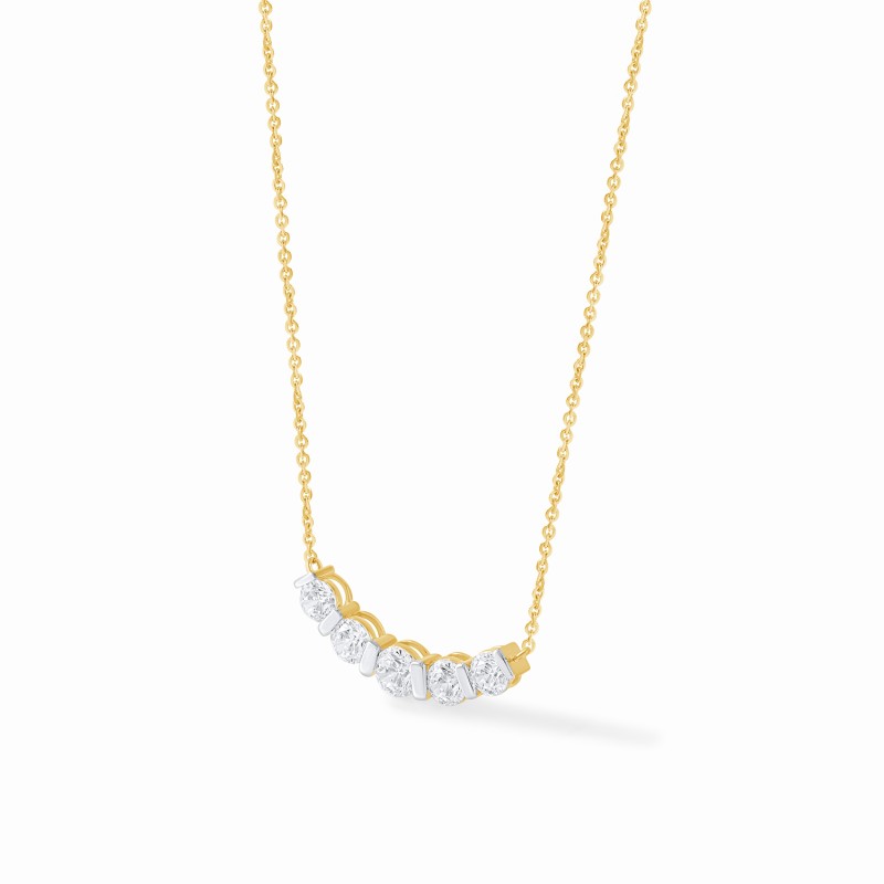 Curved Bar-Set Necklace
