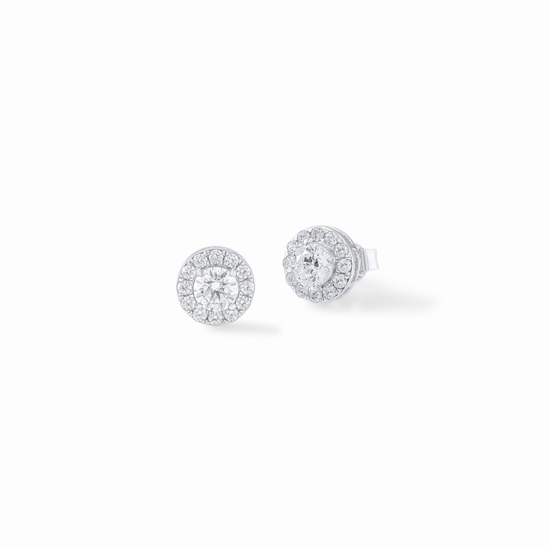  Round Halo Brilliance Studs 