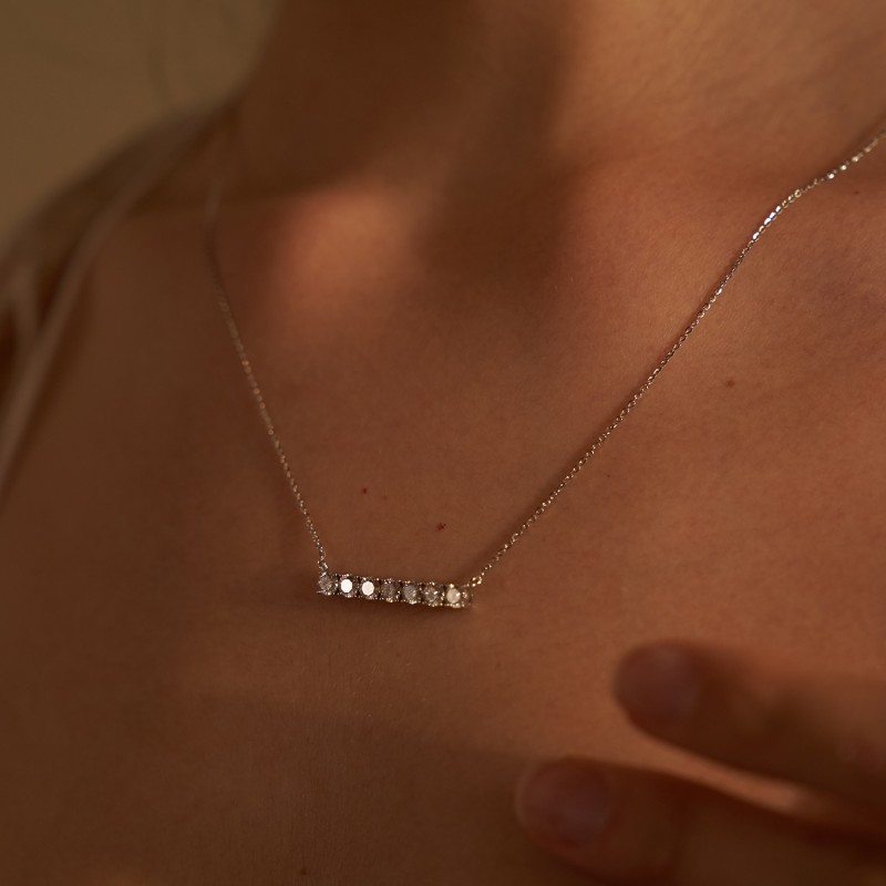 Diamond Bar Necklace 