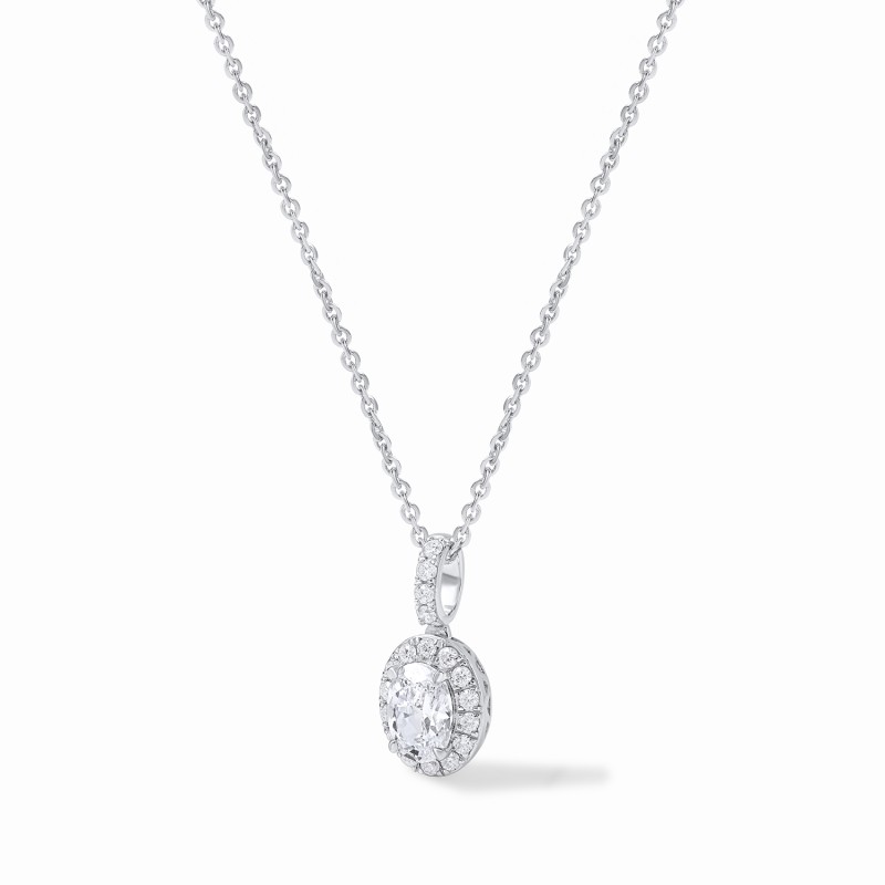 Oval Halo Necklace