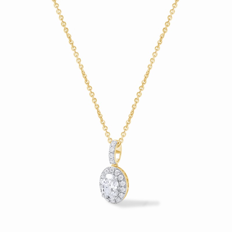 Oval Halo Necklace