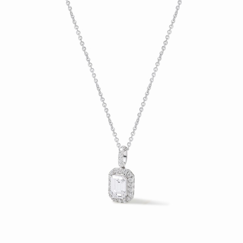 Emerald Halo Necklace