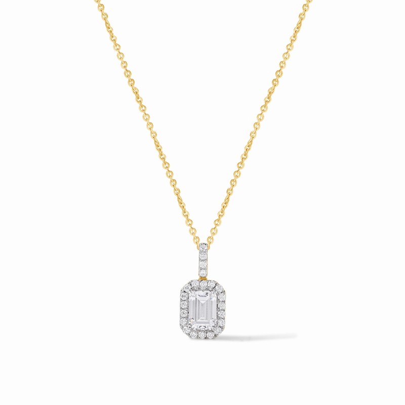 Emerald Halo Necklace
