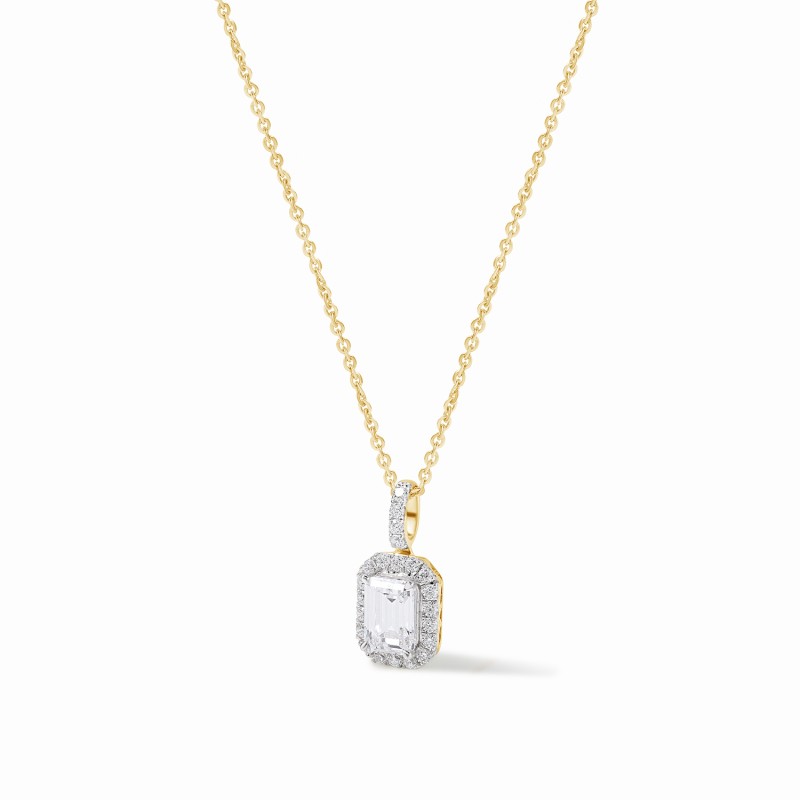 Emerald Halo Necklace