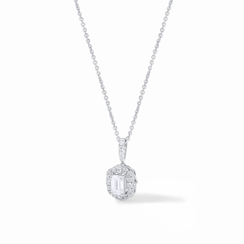 Vintage Emerald Halo Necklace